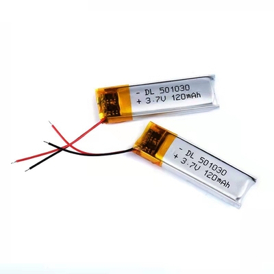 Bateria de polímero de lítio 120mAh 0,12A Bateria recarregável para fone de ouvido Bluetooth 1S1P