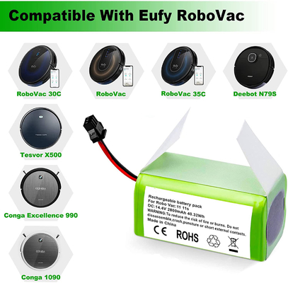 RoboVac aspirador de pó bateria de lítio 11S 15C 15T 14,4 V 2800 mAh bateria de íon de lítio
