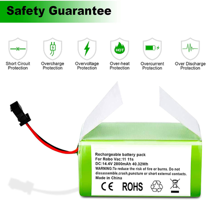 RoboVac aspirador de pó bateria de lítio 11S 15C 15T 14,4 V 2800 mAh bateria de íon de lítio
