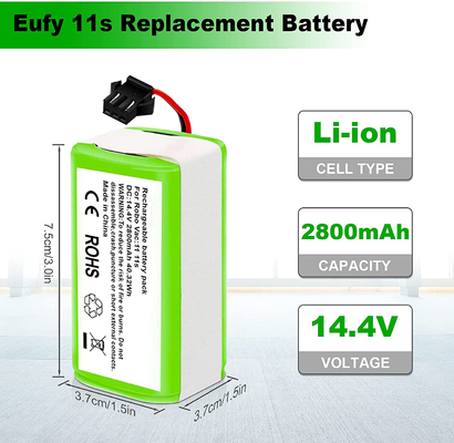 RoboVac aspirador de pó bateria de lítio 11S 15C 15T 14,4 V 2800 mAh bateria de íon de lítio