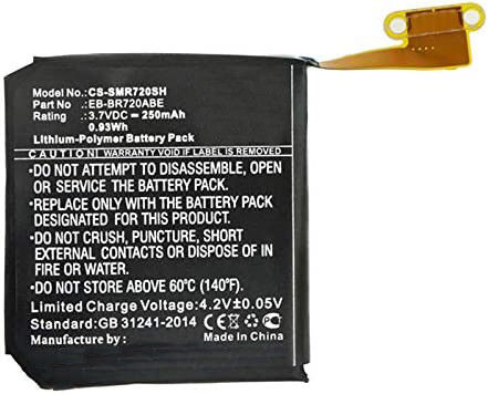 Bateria de lítio 250mAh 3C Gear S2 Bateria recarregável de íon de lítio R732 UN38.3