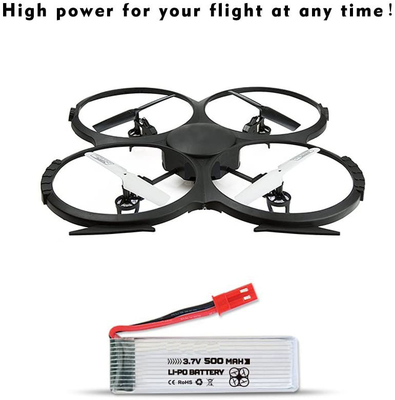 Bateria de polímero de íon de lítio recarregável NCM 3,7 V 500 mAh bateria lipo