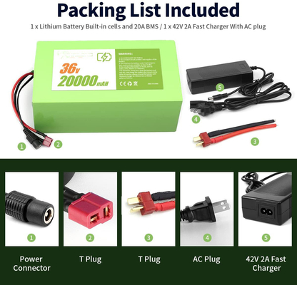 48V 8Ah E Bike / 36V Lithium Ion Pack 15A Para Eletrodomésticos