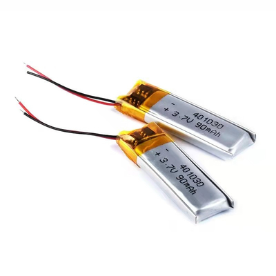 Bateria de polímero de lítio 1S1P 90mAh 3,7v bateria de íon de lítio retangular
