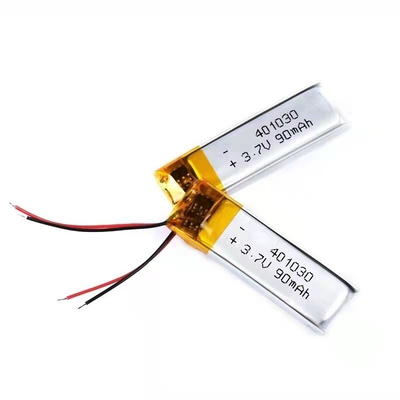Bateria de polímero de lítio 1S1P 90mAh 3,7v bateria de íon de lítio retangular