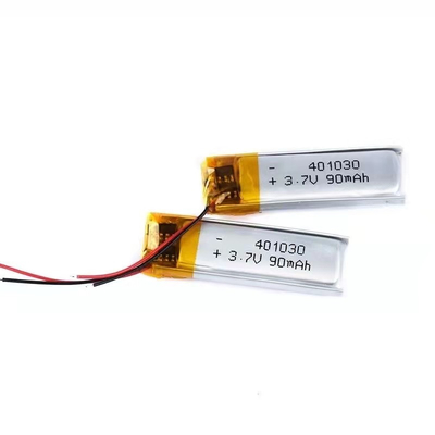 Bateria de polímero de lítio 1S1P 90mAh 3,7v bateria de íon de lítio retangular
