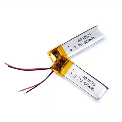 401030 Bateria de polímero de lítio recarregável 0,09A 90mAh Bateria de fone de ouvido BT