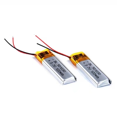 Bateria de polímero de lítio 120mAh 0,12A Bateria recarregável para fone de ouvido Bluetooth 1S1P