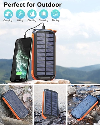 Estação de banco de energia solar real portátil de manivela 26800mAh NCM