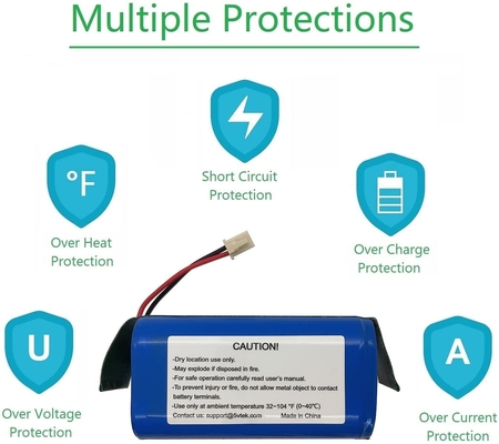Pacote de bateria de íon de lítio recarregável OEM personalizada 2600 mah 14,8 V 14,4 V