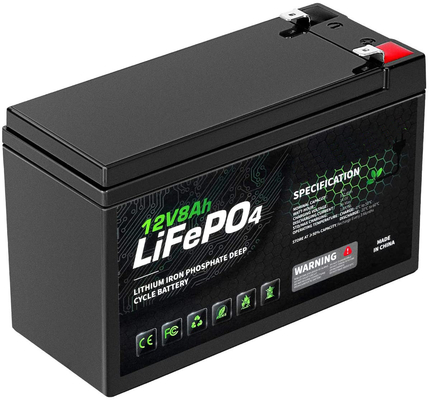Bateria de fosfato de lítio 8Ah 12v Caravan Lifepo4 Bateria de íon de lítio