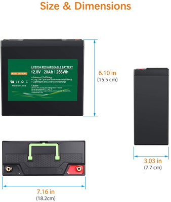 Bateria de fosfato de lítio NCM 1,2kg 12,8v 12v 20ah bateria de lítio recarregável